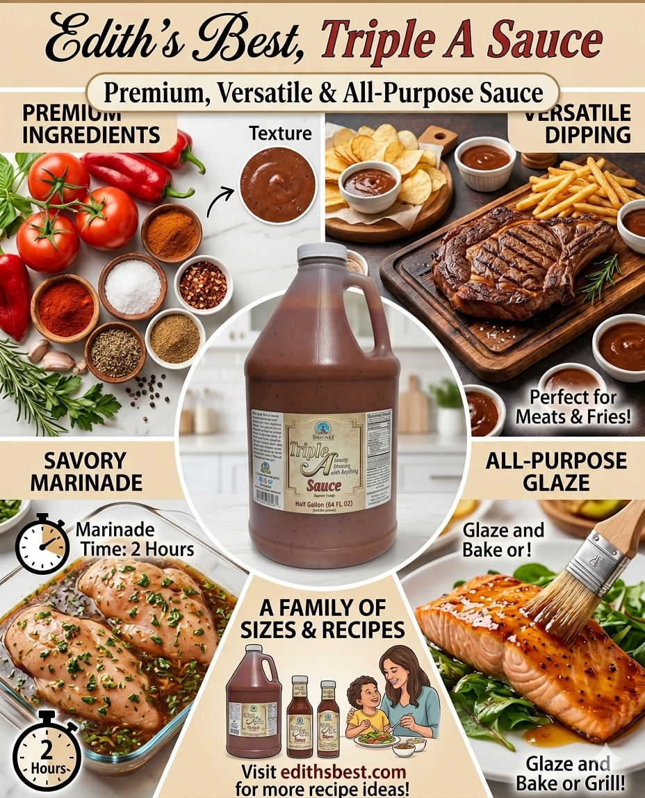 Edith's Best Triple A All Purpose Sauce - Half Gallon