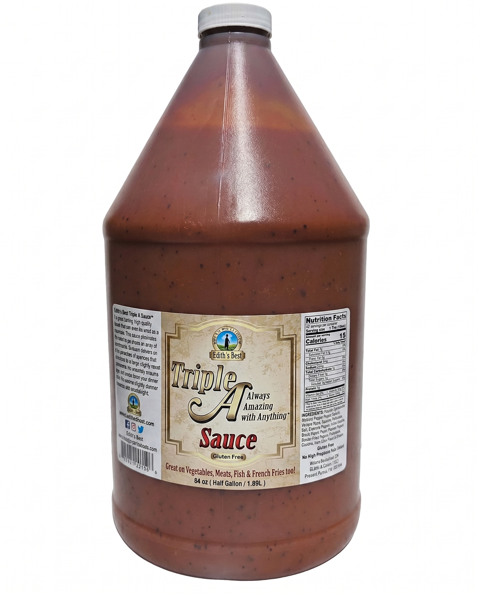 Edith's Best Triple A All Purpose Sauce - Half Gallon